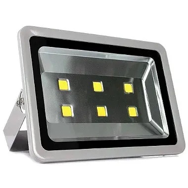 Refletor holofote LED COB 300w Cinza 3000K branco quente IP66.
