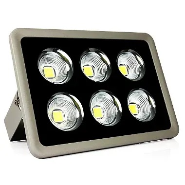 Refletor holofote LED Ultra COB cinza 300w 6500K branco frio IP66.