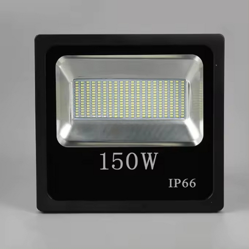 Refletor LED 150W 3000K preto SMD IP66 bivolt.