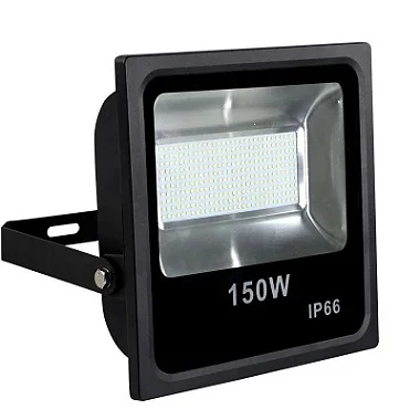 Refletor preto LED 150W SMD Verde IP66 bivolt.