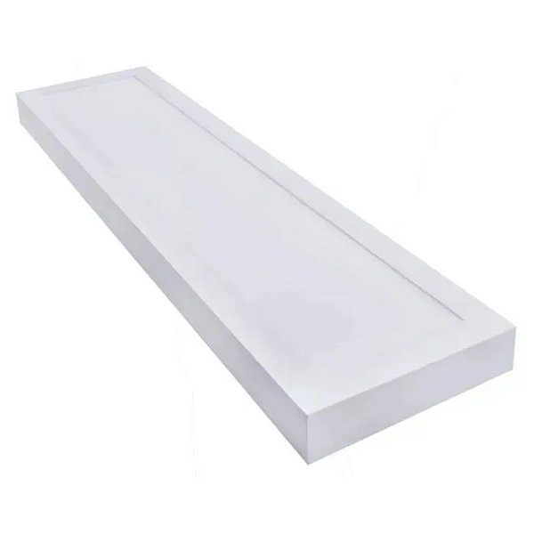 Luminária Plafon LED 72W Retangular 15cm x 120cm Sobrepor 6500K bivolt.