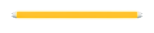 Lâmpada LED tubular Amarelo 18W bivolt 120cm.
