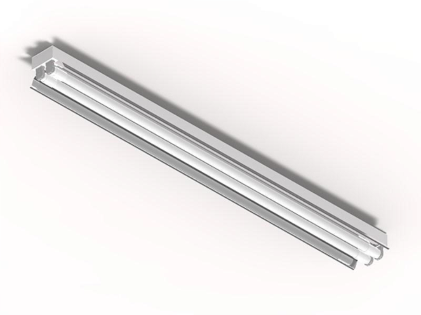Luminária industrial de alto rendimento para 2 lâmpadas 9/10W 60cm.