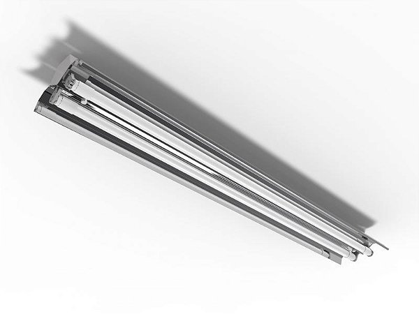Luminária industrial Gaivota de alto rendimento para 2 lâmpadas 18/20W 120cm.