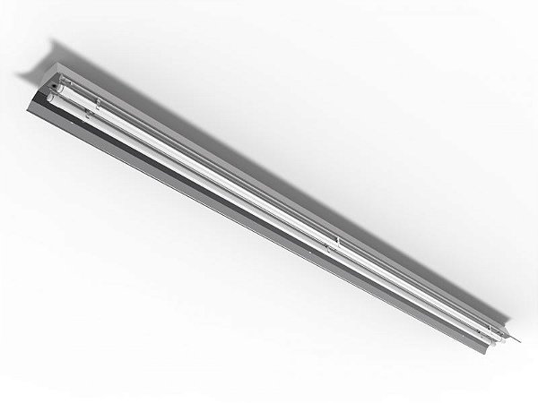 Luminária industrial Gaivota de alto rendimento para 2 lâmpadas 36/40/45/65W 240cm (HO).