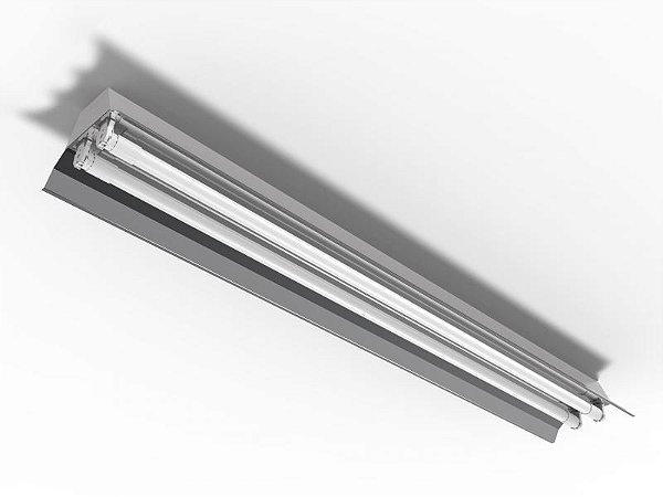 Luminária industrial Gaivota de alto rendimento para 4 lâmpadas 18/20W 120cm.