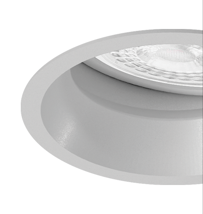Embutido Microborda Alumínio Metálico Microtexturizado Nya Redondo PAR20 Ø8,3x11,5cm Alumínio.