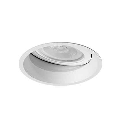Embutido Microborda Branco Fosco Microtexturizado Redondo PAR20 Ø9,4x13cm Alumínio.