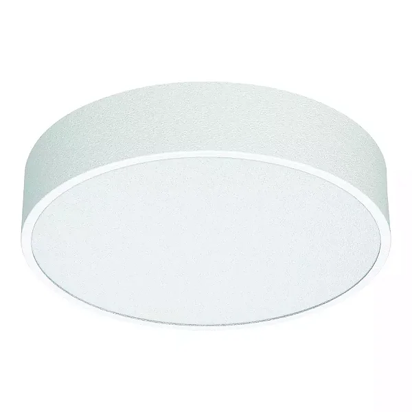 Plafon de Sobrepor Branco Fosco Ideia Redondo P/ 4 lâmpadas E-27 Ø28x9cm Alumínio.