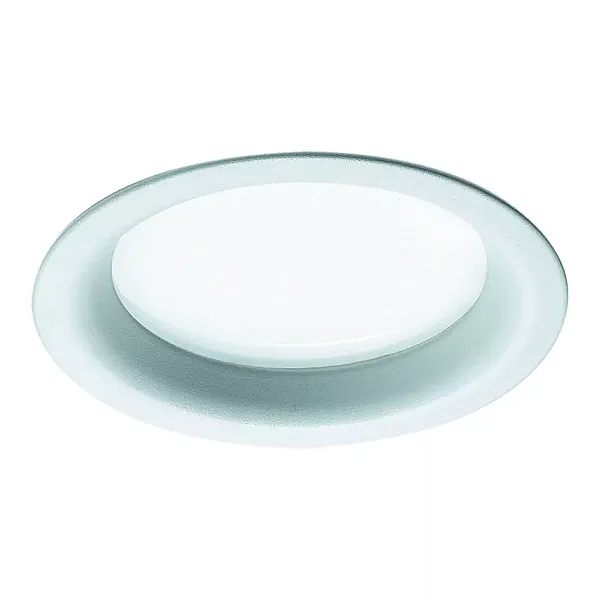 Luminária de Embutir Branco Fosco Ideia Redondo Recuado Bulbo Ø18x11,5cm Alumínio.
