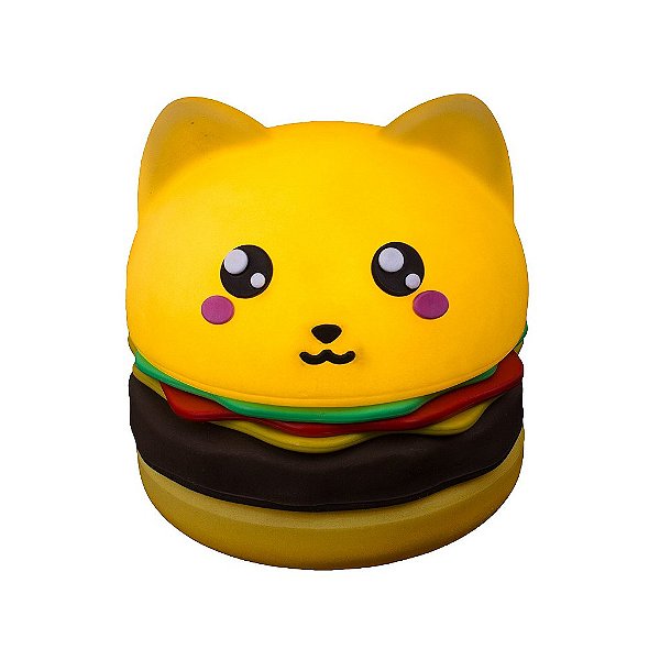 Luminária Hamburgatinho Kawaii Ø18x18,5cm Polietileno Colorido.
