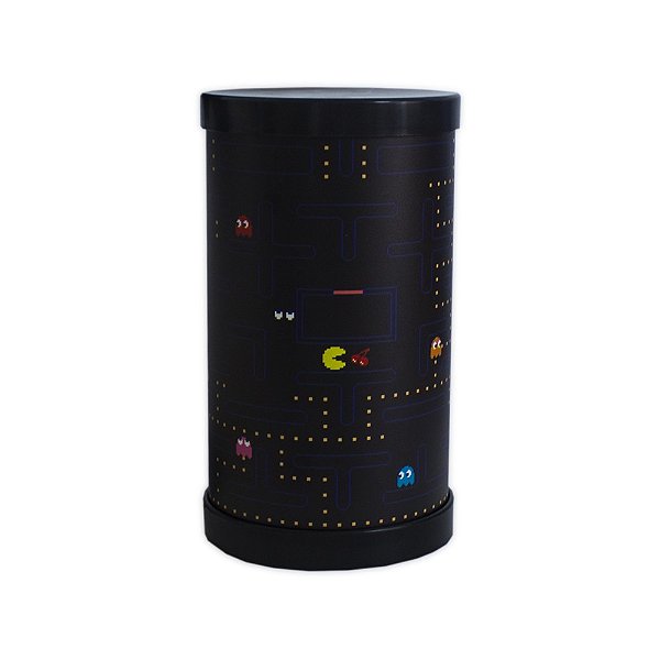 Luminária de Mesa Lumi PAC-MAN 27xØ14,5cm Polipropileno Preto.