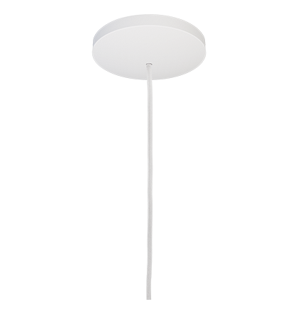 Canopla em Alumínio linha nya Ø122mm travessa fixação, Cabo revestido em tecido ajustável de 1,2m.