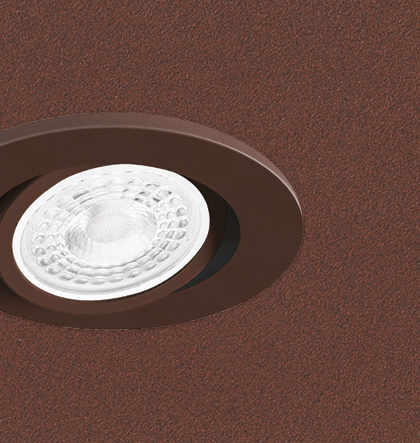 Spot de Embutir Nuru Redondo Facho Orientável AR111 Ø14,5x8cm Alumínio Corten.