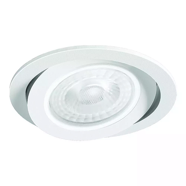 Spot de Embutir Nuru Redondo Facho Orientável PAR30 Ø14,5x11,4cm Alumínio Branco Fosco Microtexturizado.