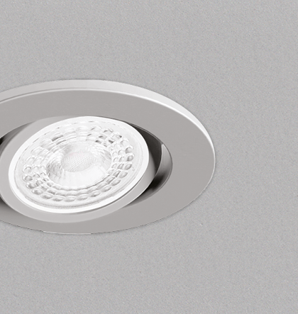 Spot de Embutir Nuru Quadrado Facho Orientável Dicroica PAR16 8,6x8,6x6,7cm Alumínio Prata Acetinado.