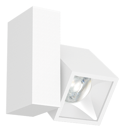 Spot de Sobrepor LED Kona Recuado 4000K 20,4W Bivolt 12x10,55x6,75cm Alumínio Corpo e Refletor Branco Fosco.
