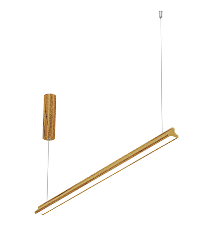 Pendente LED Jasiri Linear 4000K 36,7W Bivolt 113x4,5x3,8cm Alumínio Amadeirado Miti.
