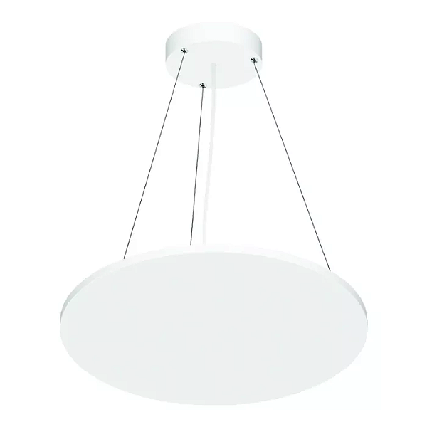 Pendente LED Eneza Redondo Luz Indireta 3000K 30,1W Bivolt Ø50cm Alumínio Branco Fosco.