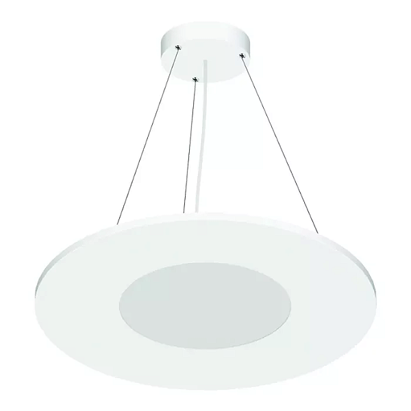 Pendente LED Eneza Redondo Luz Indireta 2700K 41,9W Bivolt Ø60cm Alumínio Branco Fosco.