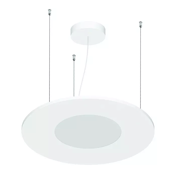 Pendente LED Eneza Redondo Luz Indireta 4000K 41,9W Bivolt Ø60cm Alumínio Branco Fosco.