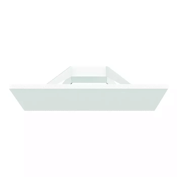Plafon de Sobrepor LED Eneza Quadrado Luz Indireta 2700K 37,2W Bivolt 50x50x11cm Alumínio Branco Fosco.