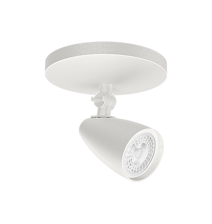 Spot de Sobrepor Ideia Dicroica PAR16 12,4x5,8x9,4cm Alumínio Branco Fosco.