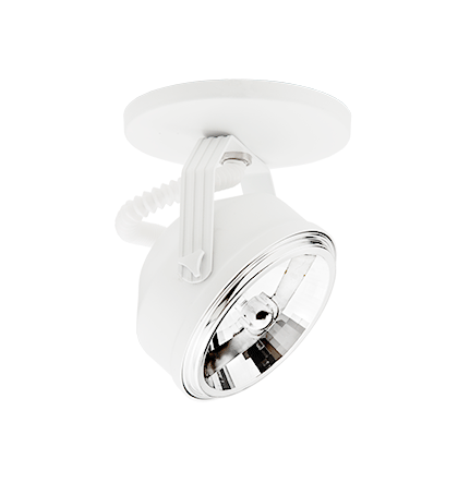 Spot de Sobrepor Wazi AR111 15,5x11,4x6,3cm Alumínio Branco Fosco.