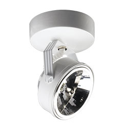 Spot de Sobrepor com Alojamento Wazi AR111 17,8x11,4x6,3cm Alumínio Branco Fosco.