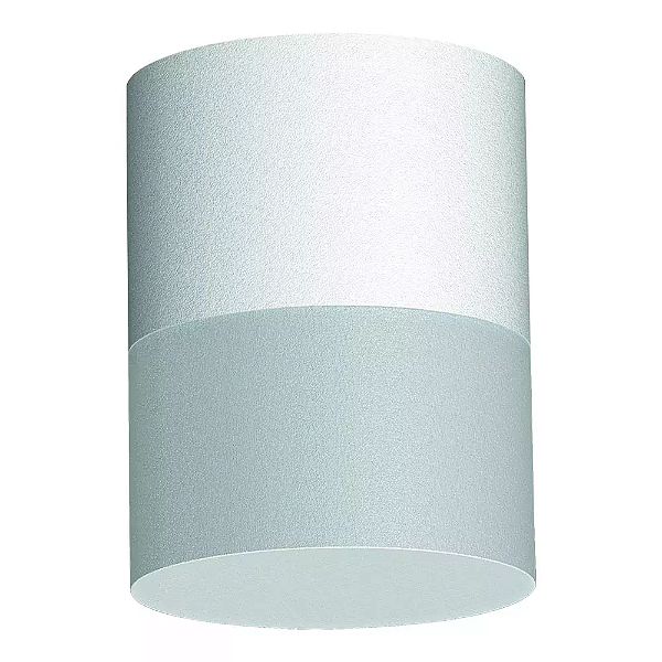 Plafon de Sobrepor Tambo Cilíndrico Ø11,7x15cm Alumínio Branco Fosco.