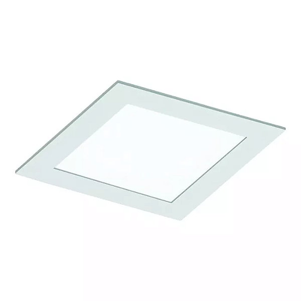 Luminária de Embutir Ideia Face Plana Quadrado 1x Bulbo Led A60 15,5x15,5x11,5cm Alumínio Branco Fosco.