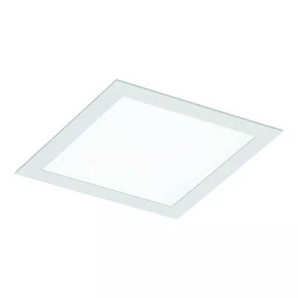 Luminária de Embutir Ideia Face Plana Quadrado 2x Bulbo Led A60 22x22x11,5cm Alumínio Branco Fosco.