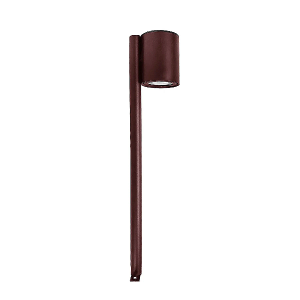 Poste De Jardim 280 Direcionável 40cm Para Lâmpada Dicroica Marrom.