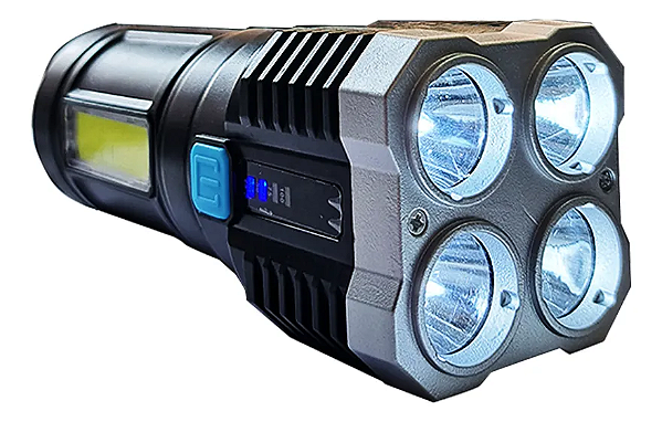 Lanterna 4 Leds À Prova D'água Luz Branca Fria 6500k P/ Ip65.
