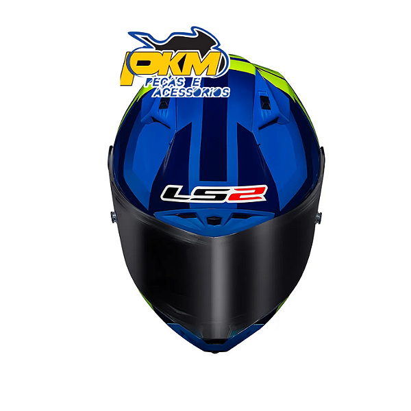 Capacete Ls2 Ff805 Thunder C Gas Blue/Hv Yellow