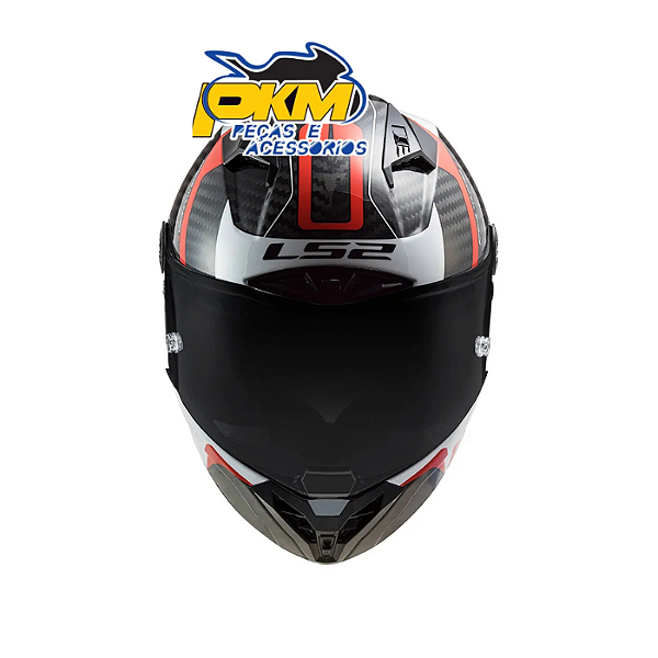 Capacete Ls2 Ff805 Thunder C Racing 1 Vermelho/Branco