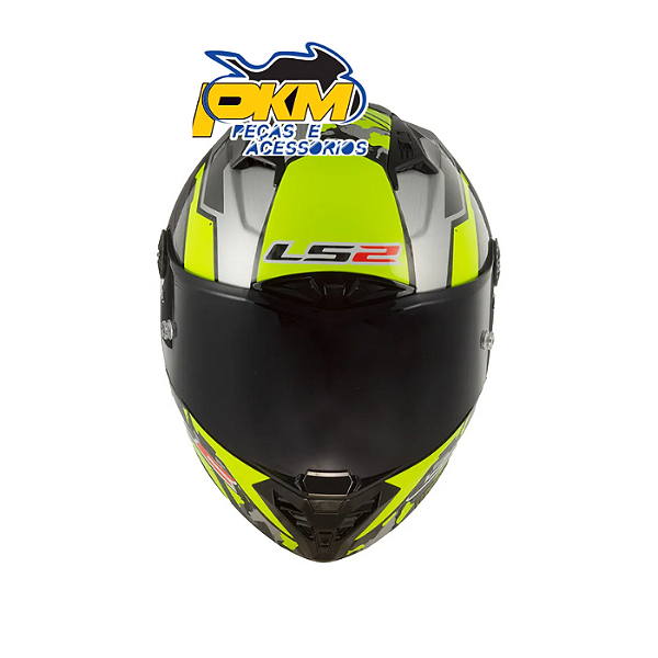 Capacete Ls2 Ff805 Thunder C Space Matte/ Yellow/ Green