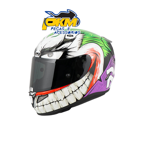 Capacete Hjc Rpha 11 Dc Joker Verde E Roxo