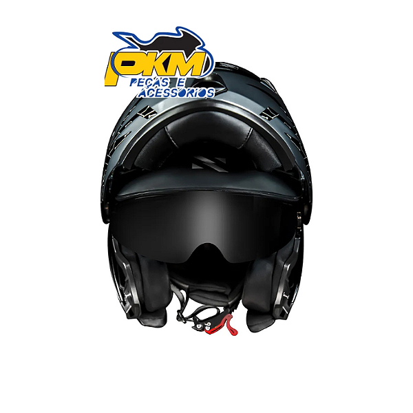 Capacete Norisk Route Ff345 Charge Black/Titanium/Blue