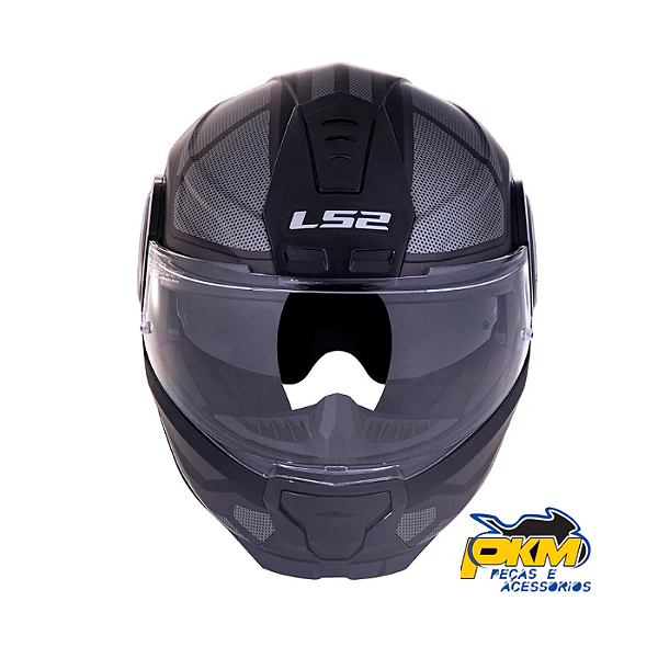 Capacete Para Motociclista Ls2 Scope Ff902 Mask Blk-Titanium