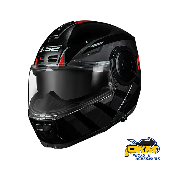 Capacete Para Motociclista Ls2 Scope Ff902 Hamr Blk-Red