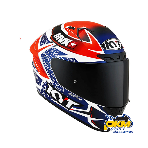 Capacete Para Motociclista Kyt Nx-Race Balance Orange/Blue