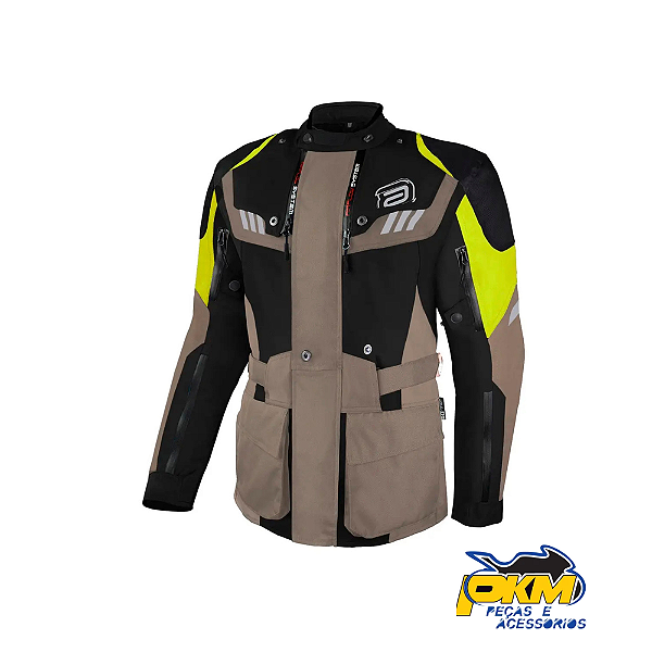 Jaqueta Para Motociclista Asw Tsunami Musgo Laranja