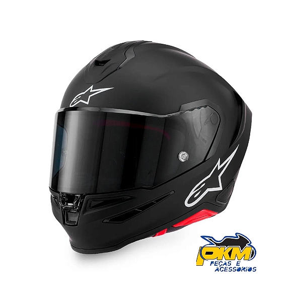 Capacete Para Motociclista Alpinestars Sr7 Solide Preto Matte