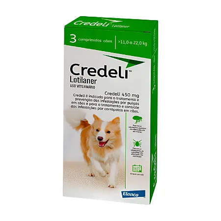 Credeli 450mg De 11 A 22 Kg Caixa Com 3 Comprimidos