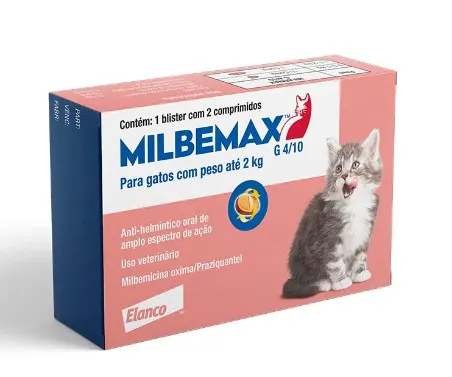 Milbemax Gato Ate 2kg Caixa Com 2 Comprimidos