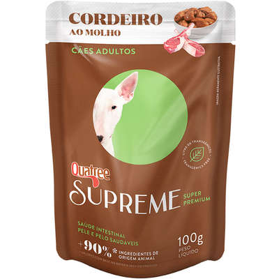Quatree Supreme Sache Cao Adulto Cordeiro 85grs