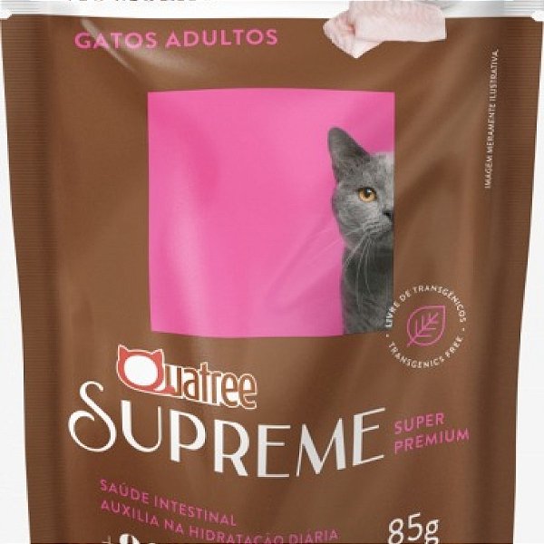 Quatree Supreme Sache Gato Adulto Peixe 85grs