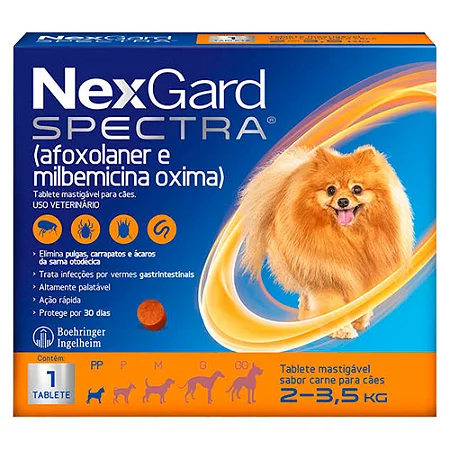 Nexgard Spectra 2 - 3,5 Caixa Com 3 Comprimidos