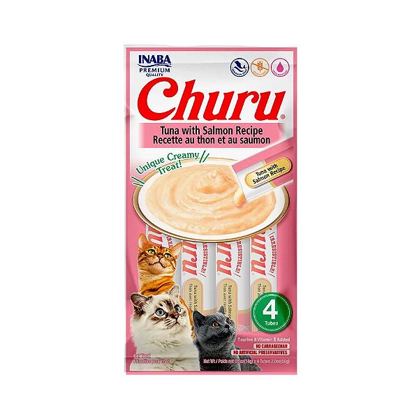 Churu Atum E Salmão Com 4 Tubes 56grs